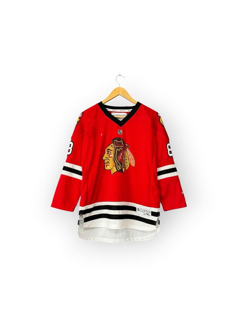 Reebok Chicago Blackhawks Patrick Kane 88 NHL Hockey Jersey Youth L/XL Boys